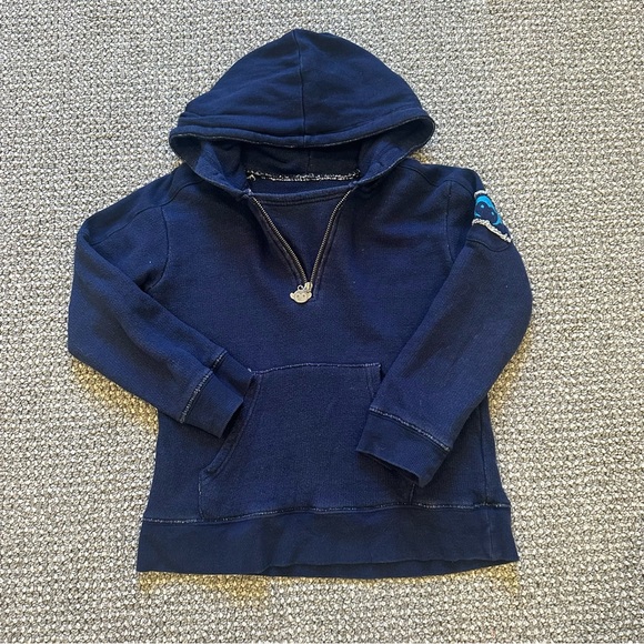 Boys Appaman Distressed Quarter Zip Sweatshirt - Picture 1 of 7